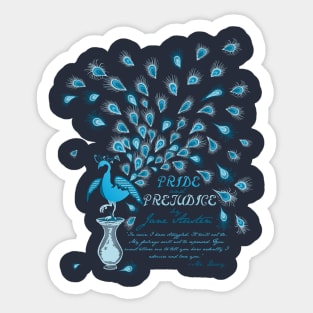 Paisley Peacock Pride and Prejudice: Classic Sticker